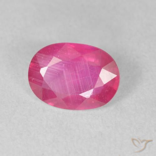 Rubí Rosado rojizo natural de 1.36 ct, Ovalada, VS-SI