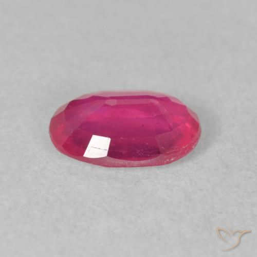 Rubí Rosado rojizo natural de 1.36 ct, Ovalada, VS-SI