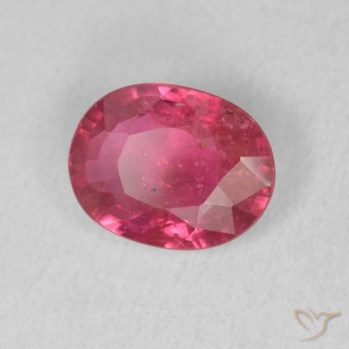 Rubí Rojo rosado natural de 1.48 ct, Ovalada, VS-SI