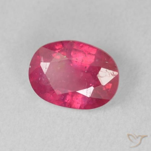 Rubí Rojo medio natural de 1.57 ct, Ovalada, VS-SI