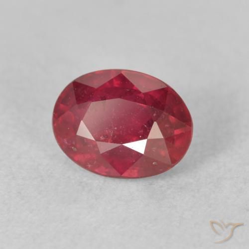 Rubí Rojo oscuro natural de 1.94 ct, Ovalada, VS-SI
