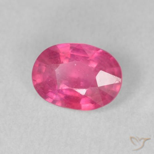 Rubí Rosado medio natural de 1.55 ct, Ovalada, VS-SI
