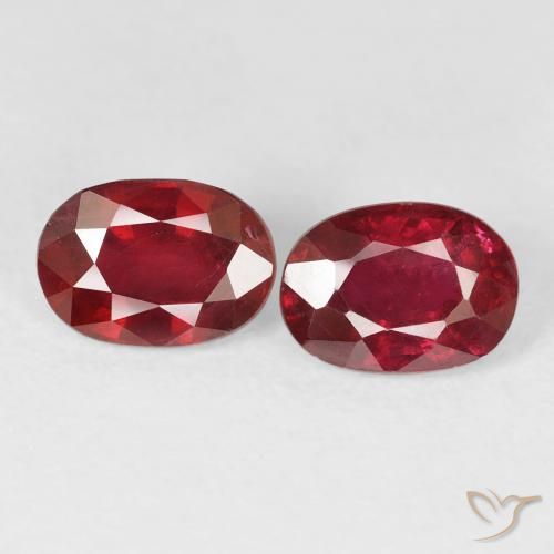 2.34ctw Natural Rojo oscuro Rubí, Ovalada, VS