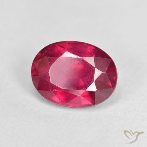 Rubí Rosado rojizo intenso natural de 1.89 ct, Ovalada, VS