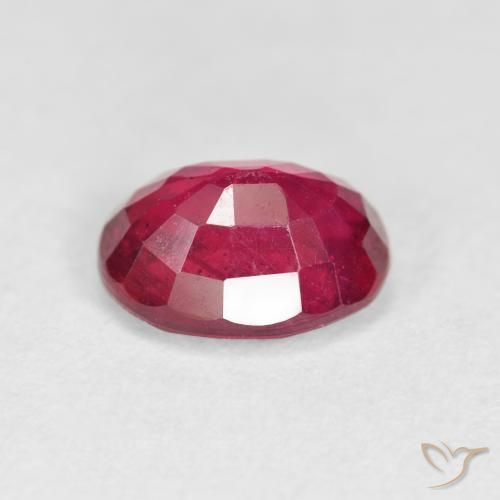 Rubí Rosado rojizo intenso natural de 1.89 ct, Ovalada, VS