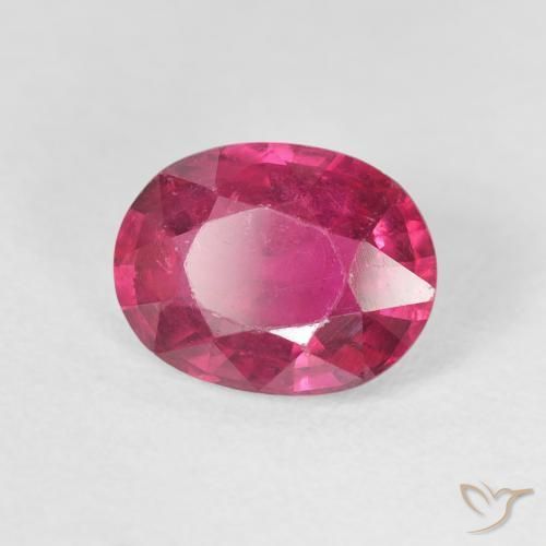 Rubí Rosado intenso natural de 2.53 ct, Ovalada, VS