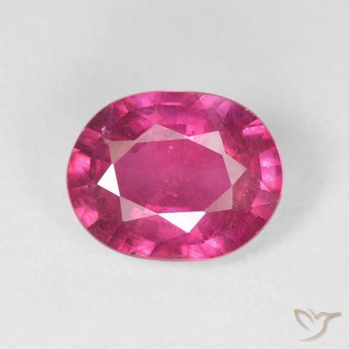 3.45ct Natural Medium Dark-Pink Rubí, Ovalada, VS