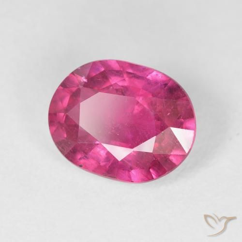 Rubí Medium Dark-Pink natural de 3.45 ct, Ovalada, VS