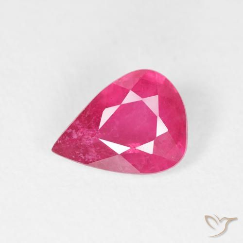 1.26ct Natural Rosado intenso Rubí, En forma de pera, VS