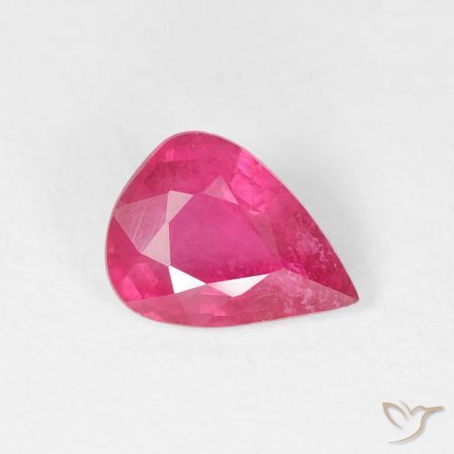 Rubí Rosado intenso natural de 1.26 ct, En forma de pera, VS