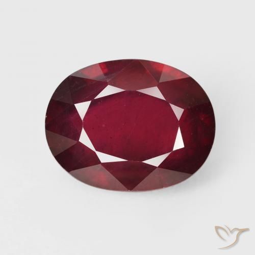 19.35ct Natural Rojo oscuro Rubí, Ovalada, VS