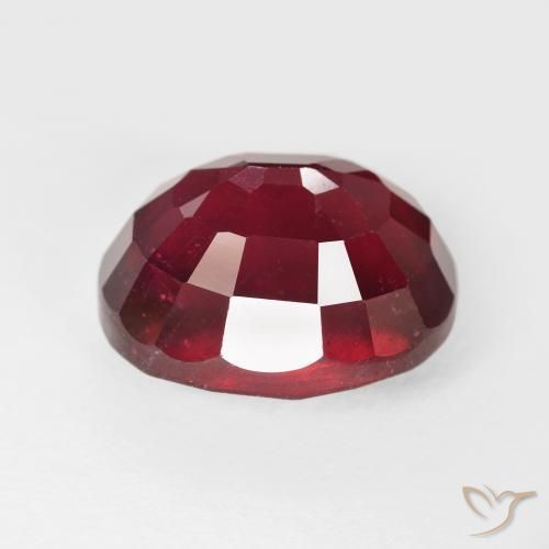 Rubí Rojo oscuro natural de 19.35 ct, Ovalada, VS