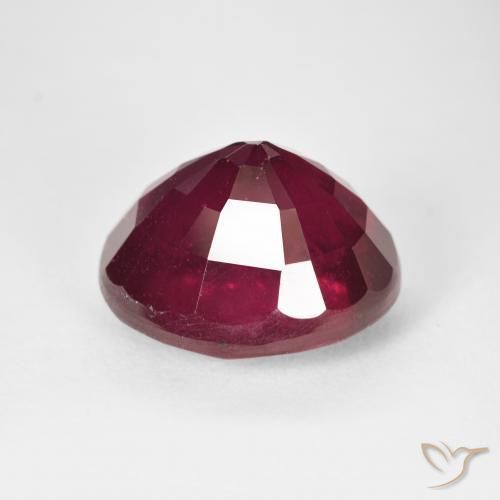 Rubí Rojo vino intenso natural de 15.28 ct, Ovalada, VS