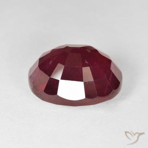 Rubí Rojo claro natural de 16.54 ct, Ovalada, VS