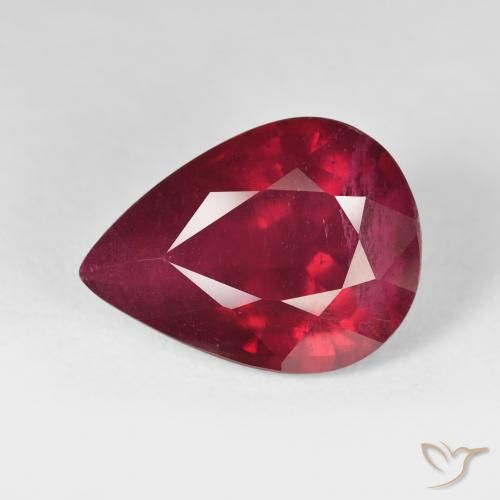 12.94ct Natural Rojo sangre Rubí, En forma de pera, VS