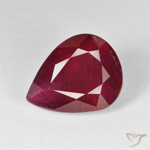 14.72ct Natural Rojo vino Rubí, En forma de pera, VS
