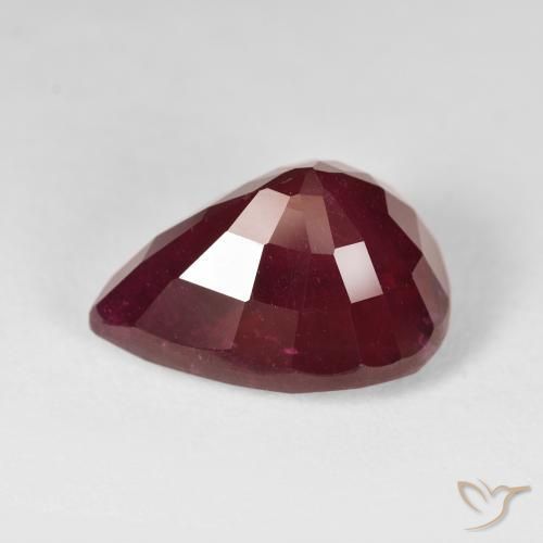 Rubí Rojo vino natural de 14.72 ct, En forma de pera, VS