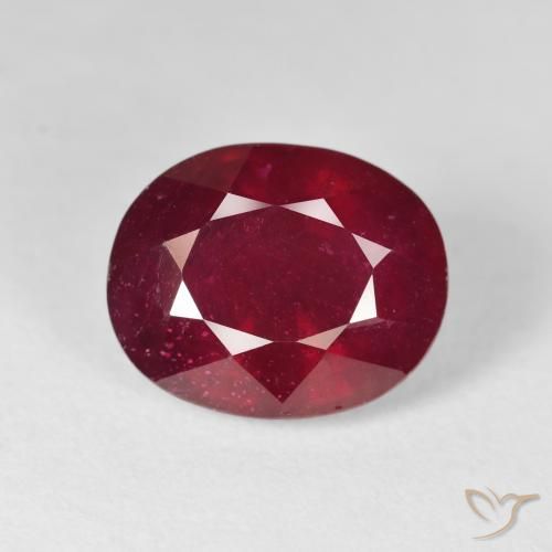 12.66ct Natural Rojo oscuro Rubí, Ovalada, VS