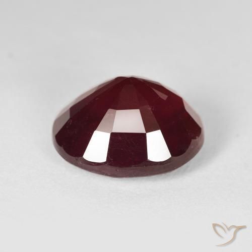 Rubí Rojo oscuro natural de 11.22 ct, Ovalada, VS