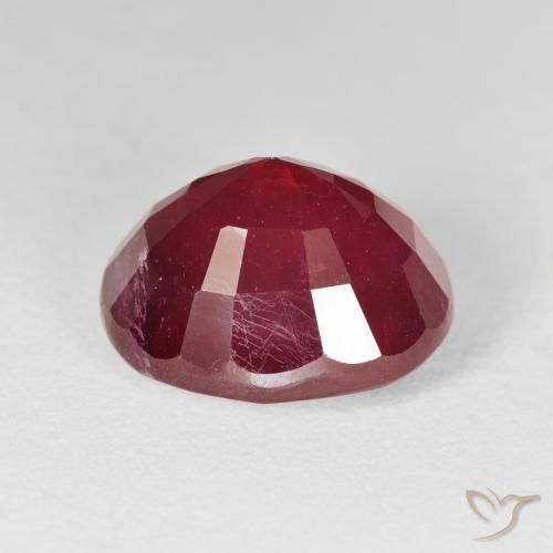 Rubí Rojo claro natural de 13.61 ct, Ovalada, VS