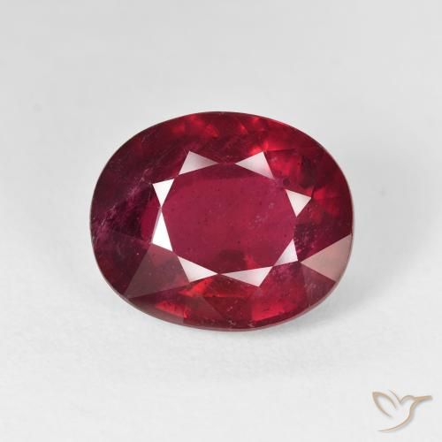 12.14ct Natural Rojo claro Rubí, Ovalada, VS