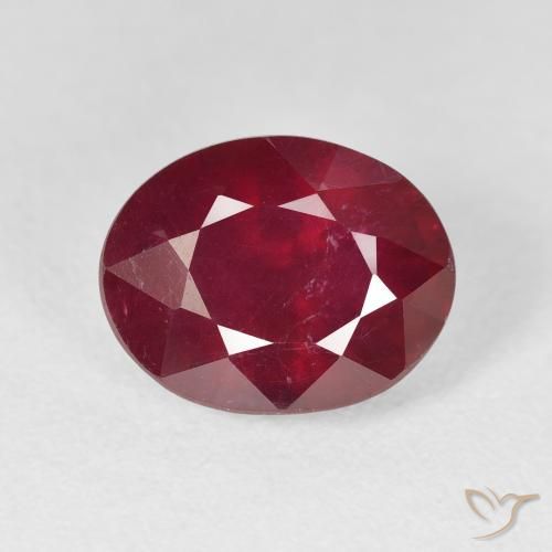 5.72ct Natural Rojo oscuro Rubí, Ovalada, VS
