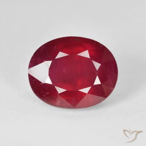 6.53ct Natural Rojo mermelada Rubí, Ovalada, VS