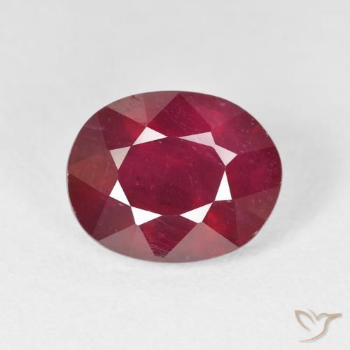5.88ct Natural Rojo medio Rubí, Ovalada, VS