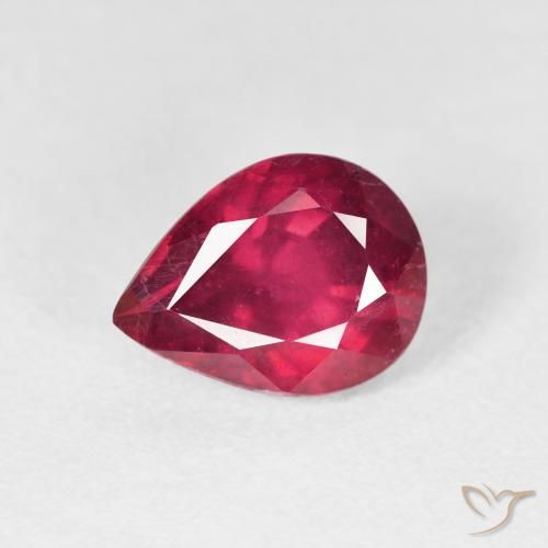 2.62ct Natural Rosado rojizo intenso Rubí, En forma de pera, VS
