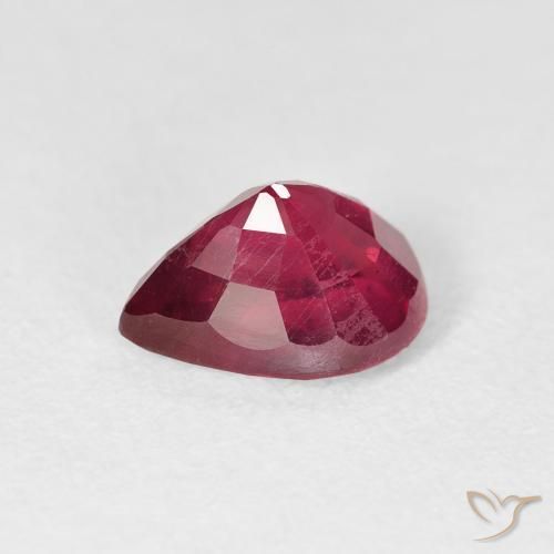 Rubí Rosado rojizo intenso natural de 2.62 ct, En forma de pera, VS