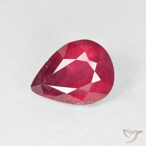 2.34ct Natural Rojo mermelada Rubí, En forma de pera, VS-SI