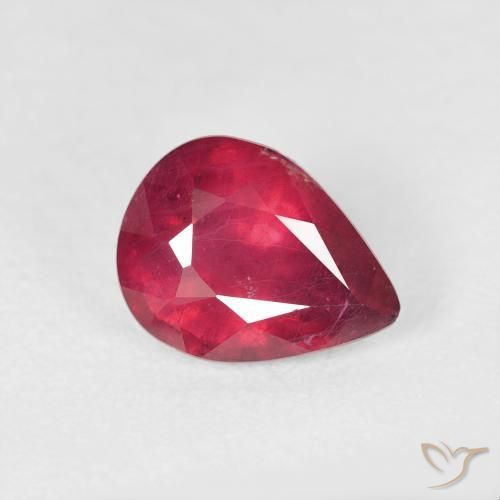 Rubí Rojo mermelada natural de 2.34 ct, En forma de pera, VS-SI
