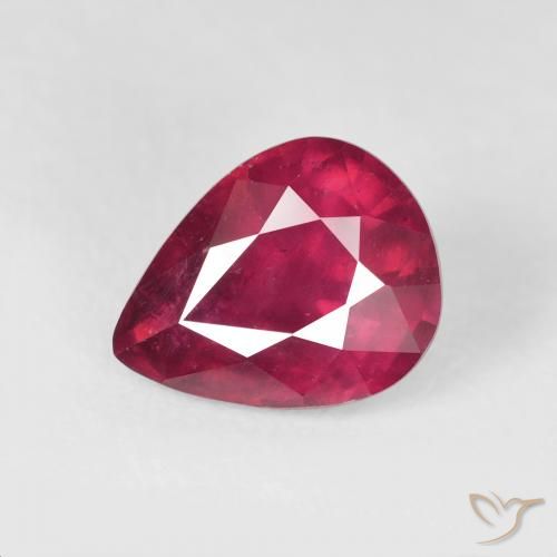 3.57ct Natural Rojo rosado Rubí, En forma de pera, VS