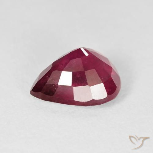 Rubí Rojo rosado natural de 3.57 ct, En forma de pera, VS