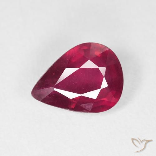 1.99ct Natural Rosado rojizo intenso Rubí, En forma de pera, VS