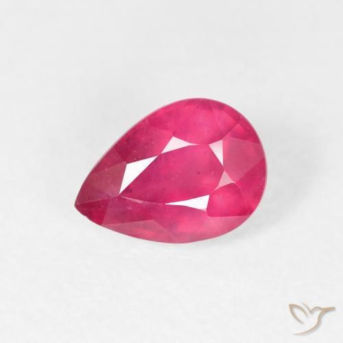 1.18ct Natural Rojo rosado Rubí, En forma de pera, VS-SI