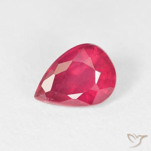1.04ct Natural Carmesí intenso Rubí, En forma de pera, VS-SI