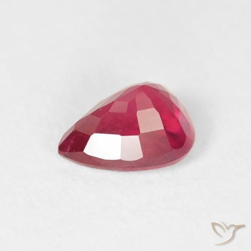 Rubí Carmesí intenso natural de 1.04 ct, En forma de pera, VS-SI
