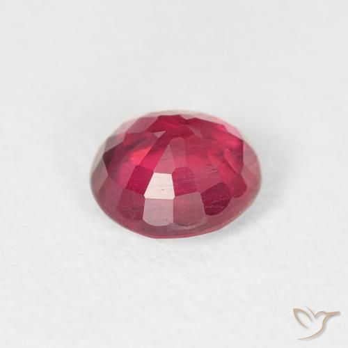 Rubí Medium Dark-Red natural de 0.94 ct, Redondo, VS