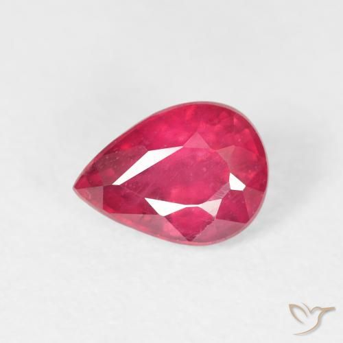 1.11ct Natural Rojo medio Rubí, En forma de pera, VS-SI