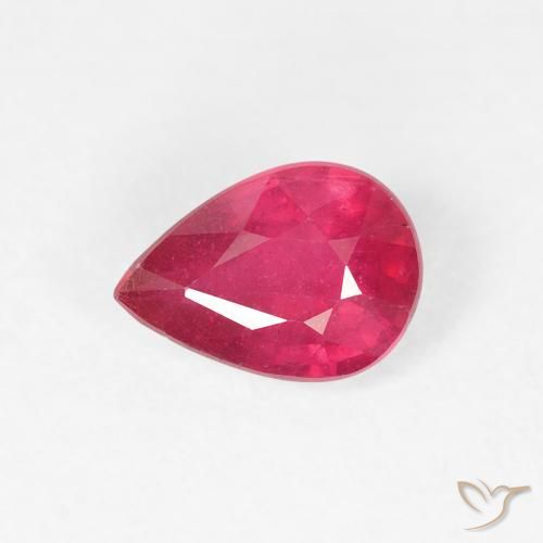 1.02ct Natural Rojo mermelada Rubí, En forma de pera, VS-SI