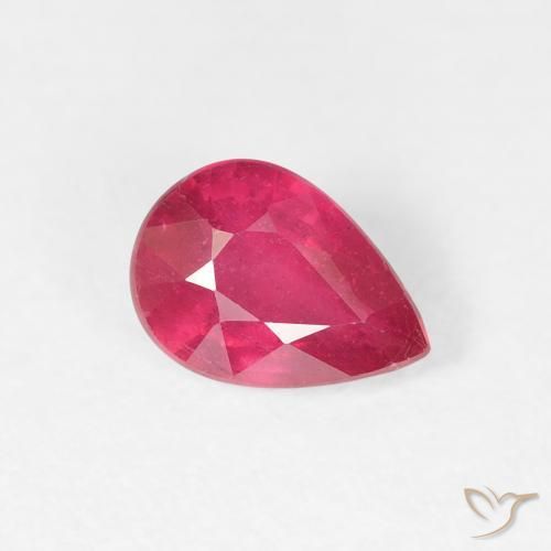 Rubí Rojo mermelada natural de 1.02 ct, En forma de pera, VS-SI