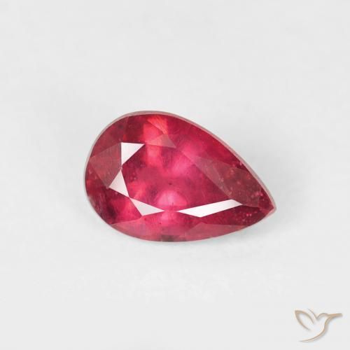 0.71ct Natural Carmesí intenso Rubí, En forma de pera, VS-SI