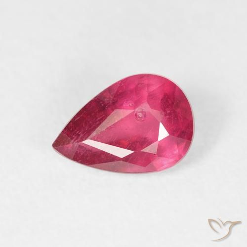 0.60ct Natural Carmesí intenso Rubí, En forma de pera, VS-SI