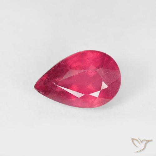 0.71ct Natural Rojo mermelada Rubí, En forma de pera, VS-SI