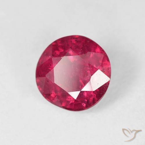 Rubí Medium Dark-Red natural de 0.99 ct, Redondo, VS