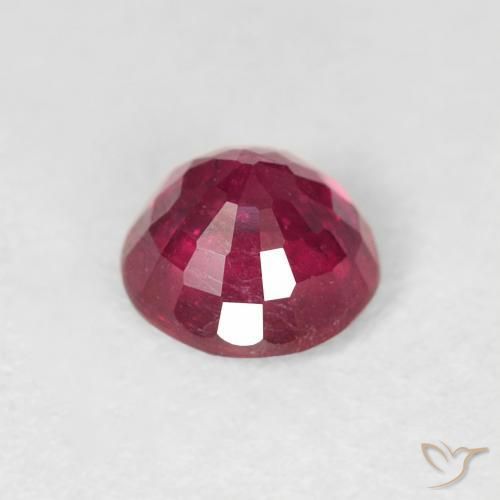 Rubí Medium Dark-Red natural de 0.99 ct, Redondo, VS