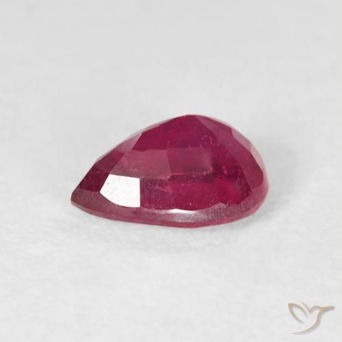 Rubí Medium Dark-Red natural de 1.12 ct, En forma de pera, VS-SI