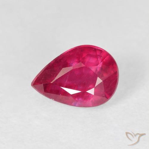 1.22ct Natural Rojo claro Rubí, En forma de pera, VS-SI