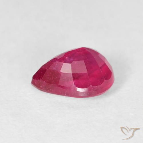 Rubí Rojo claro natural de 1.22 ct, En forma de pera, VS-SI